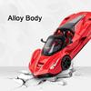 1/22 Zinc Alloy Ferrari Convertible Sports Car Metal Diecast Simulation Vehicle Sound Light Pull Back Collection Toys Boy Decorate Gifts