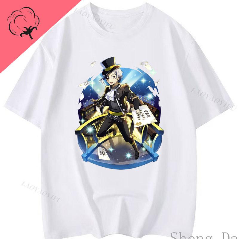 Унисекс Хлопковая Одежда в Стиле Y2k с Аниме-Принтом Bungou Stray Dogs Dead Apple Футболка Дазай Осаму Накадзима Чуя Графические Футболки