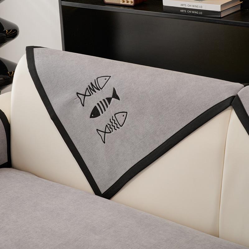 Solid Color Sofa Towel for Living Room Chenille Sofa Cushion Couch Cover Modern Minimalist Corner Sofa Cover Multi-sizes