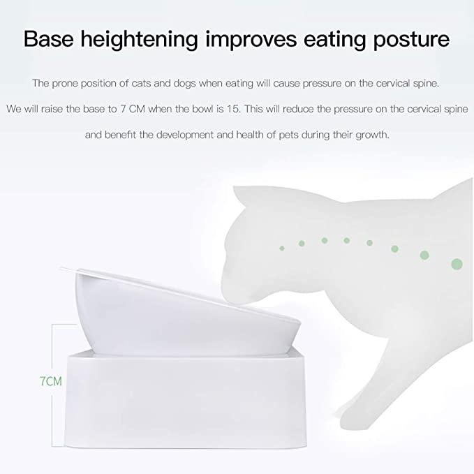 Приподнятые двойные миски для кошек и собак Миска для корма и воды с наклоном на 15° для кошек, маленьких собак и других мелких животных
