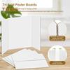 4Pcs Tri-Fold Poster Boards Small White Presentation Boards Corrugated Display Board Business Display Trifold Panel