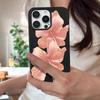 Чехол для iPhone 17 Pro Max Розовый узор цветка гибискуса Кожаная текстура Силиконовая накладка для iPhone 16 Pro Max 15 14 13 12 11 Air 16E