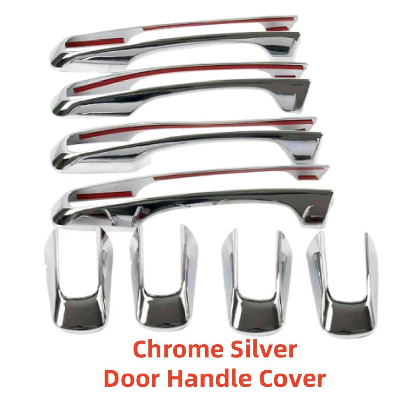 Carbon Car Modification Accessory Stickers Side Door Handle Cover Trim Paste Style Chrome Silver For Land Rover Discovery 5