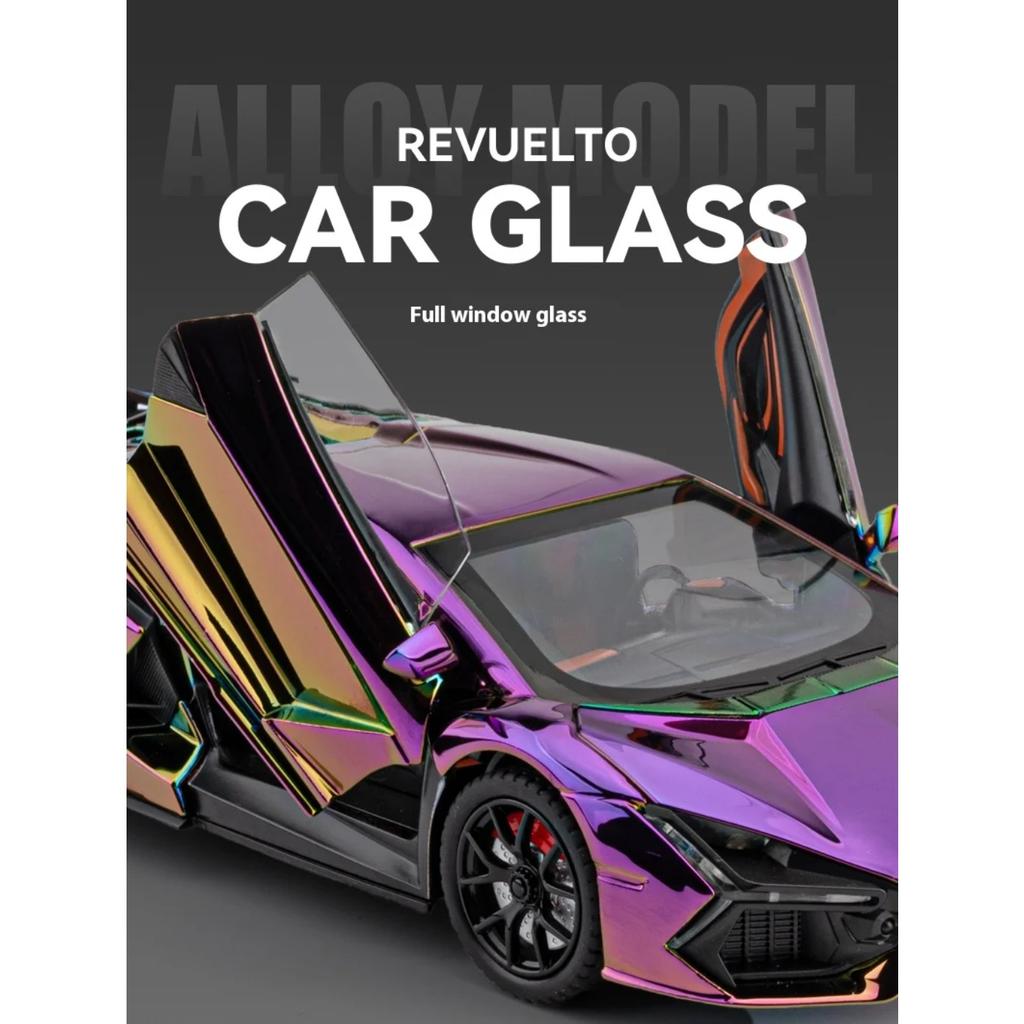 Spray 1/24 Lamborghini Revuelto Hybrid Super Sports Car Alloy Diecast Model Car Miniauto Simulation Collectibles Birthday Gifts
