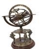 Brass Armillary, Sphere Globe Replica with Compass On Base, Astrolabe Nautical Marine Tabletop Globe, Office Decor, Home Decor