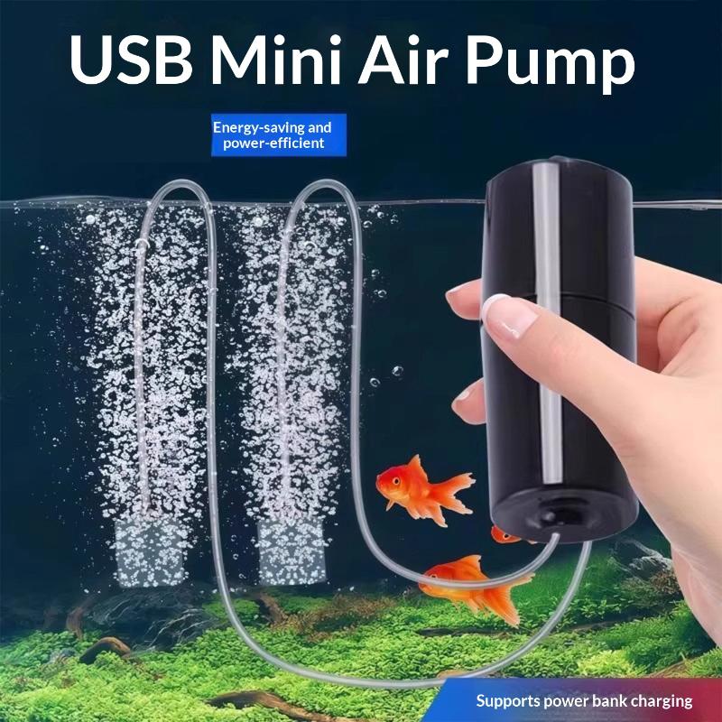 Портативный аквариумный воздушный насос с питанием от USB 1 шт. Мини-аэратор, легко переносимый, для рыбалки на открытом воздухе, временных аквариумов
