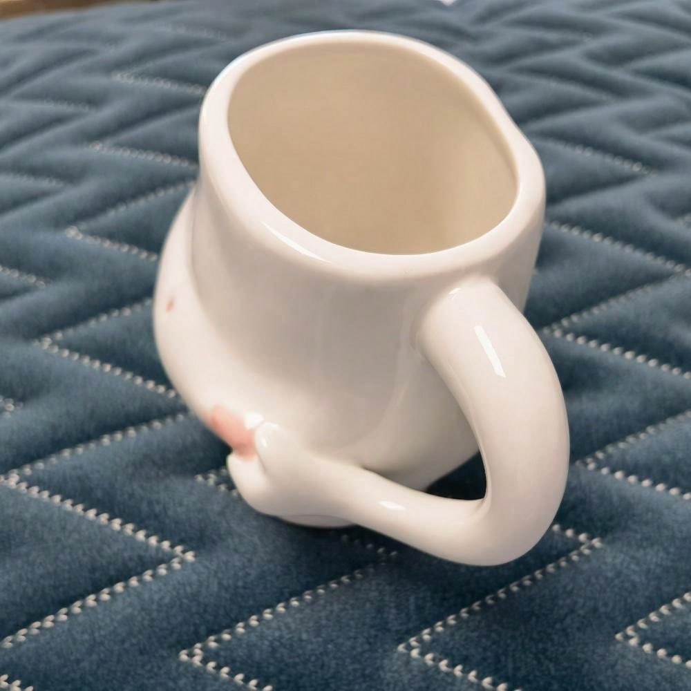 Cute Pinch Belly Cup Ceramic Milk Coffee Cup Creative Birthday Funny Water Cup Unique Design Sense Mark Cup