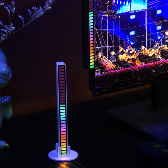 RGB лампа, музыкальный ритм, звукосниматель, несколько режимов, 5 скоростей, работа от батареи, настольная лампа управления звуком, окружающее освещение