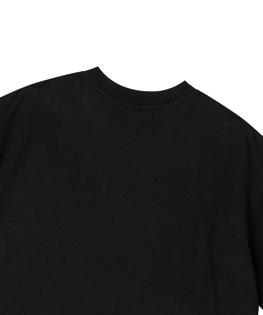 BEYOND CLOSET Nomantic Базовая черная футболка с коротким рукавом и маленьким логотипом