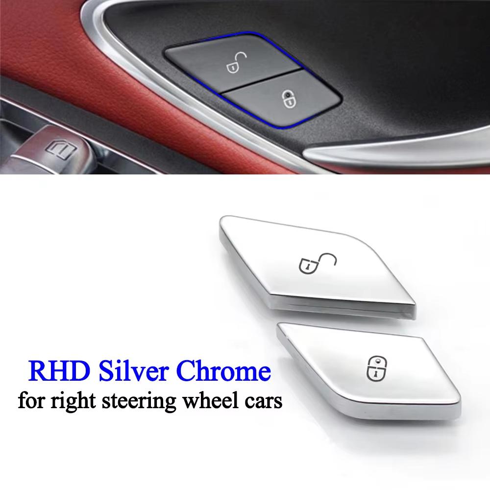 LHD RHD For Mercedes Benz C EQC GLC V Class W205 N293 W253 W447 Car Interior Central Door Lock Unlock Switch Button Cover
