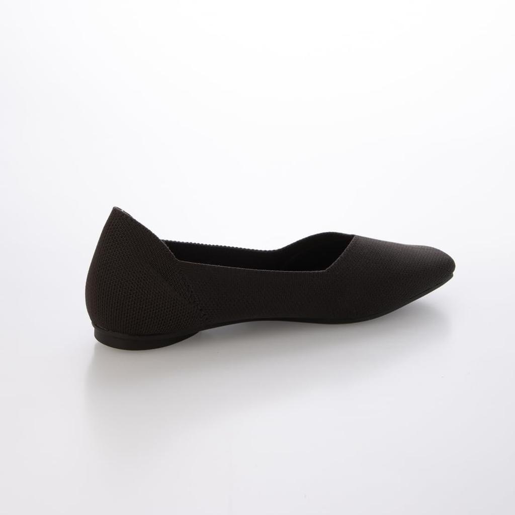 EVOL Women's Washable Ultra Lightweight Knit Square Flat Pumps 116g Comfort Shoes