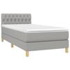 3140833 vidaXL Divan Bed with Mattress Light Grey 100x200cm Fabric