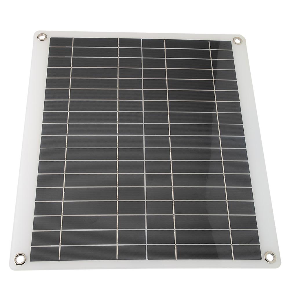 25W Portable Flexible Polycrystalline Solar Panels Charging Board for Outdoor Travel Camping RV