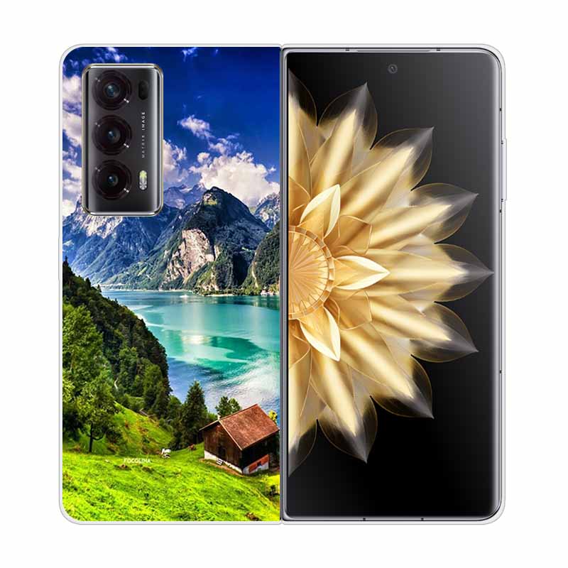 For Honor Magic V2 5G Case Cute Fashion Painted Hard Clear Shell for Honor Magic V2 5G Transparent Covers V 2 Funda Bag MAGICV2