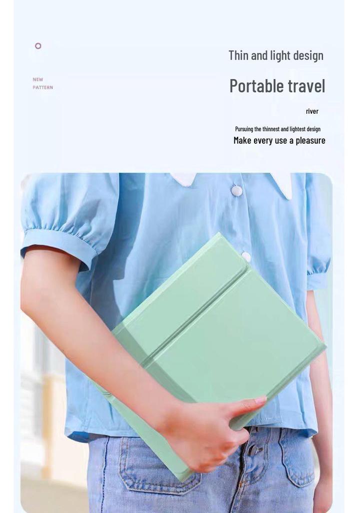Совместимая с iPad 10-го поколения Bluetooth-клавиатура Magic Touch и защитный кожаный чехол (10,2/10,9 дюйма) для Pro/Air 4/5/6.