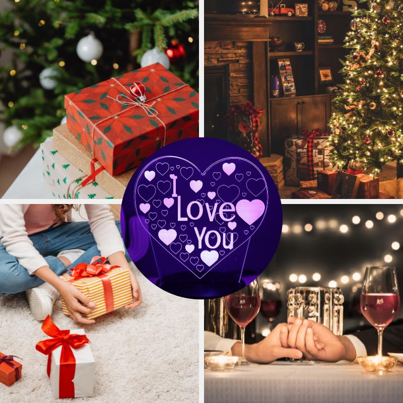 Акриловая детская прикроватная лампа в форме сердца 3D LED I Love You 7 цветов сенсорный ночник для подруги на день святого валентина подарок на день рождения