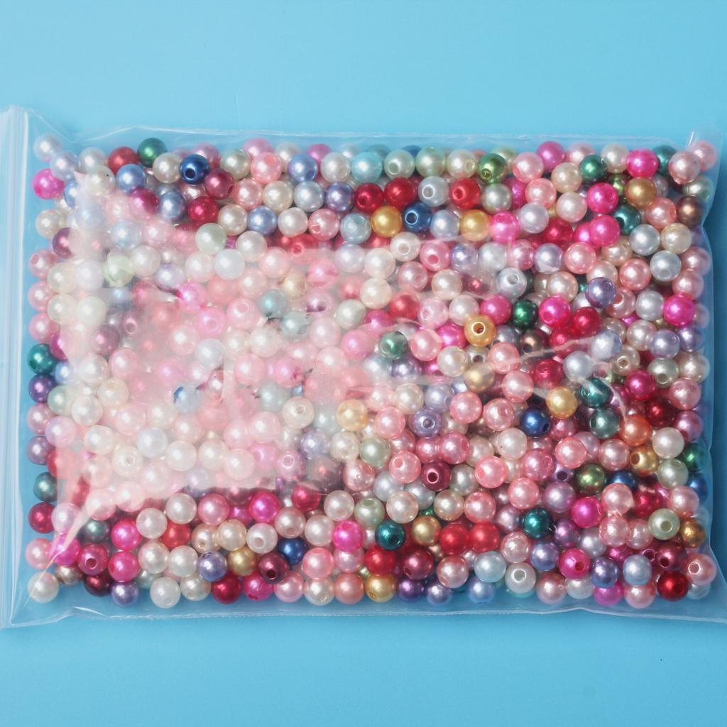 Товары для вечеринок 50/100 шт. круглых жемчужин, разделителей, бусины, ожерелья, браслеты, серьги, аксессуары для самостоятельного изготовления ювелирных изделий, акрил 6/8 мм