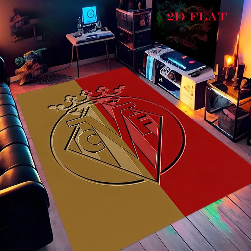 Villarreal CF Carpet Rug for Living Room Bedroom Home Sofa Decoration,Kids play Nonslip Floor Mat
