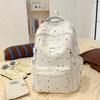 Polar Dot Print Backpack Women's Large Capacity Backpack Student Schoolbag