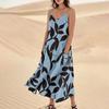 Женское летнее платье, повседневные свободные длинные пляжные платья для отдыха
