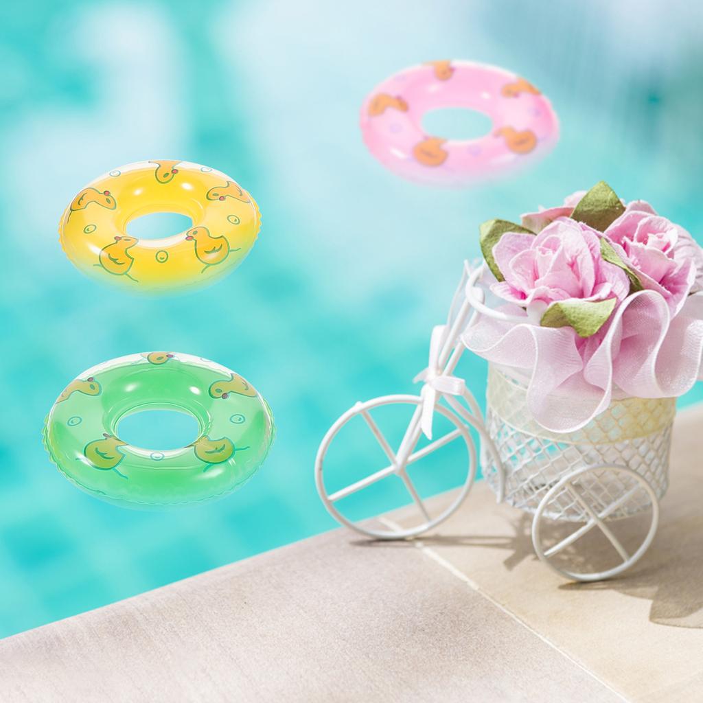 15 шт. мини-кольцо для плавания, домашний декор, мини-украшения для дома, домашняя игрушка для бассейна, Pp, мини-трубка для плавания, кольцо для плавания, игрушка для детей