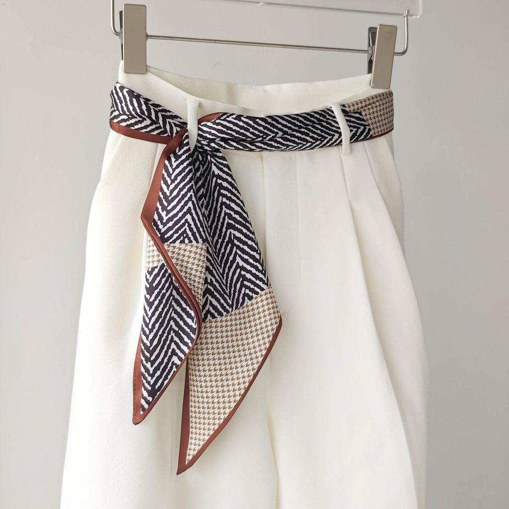 Женский длинный шарф-пояс цвета кешью: 2025 Новый стиль аксессуар на талию и с завязками на шее для джинсов