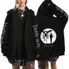 Men And Women Death Note Zip Up Hoodies Harajuku Unisex Zipper Jacket Hoody Sleeve Light Print Ryuk And Yagami Classic Simple