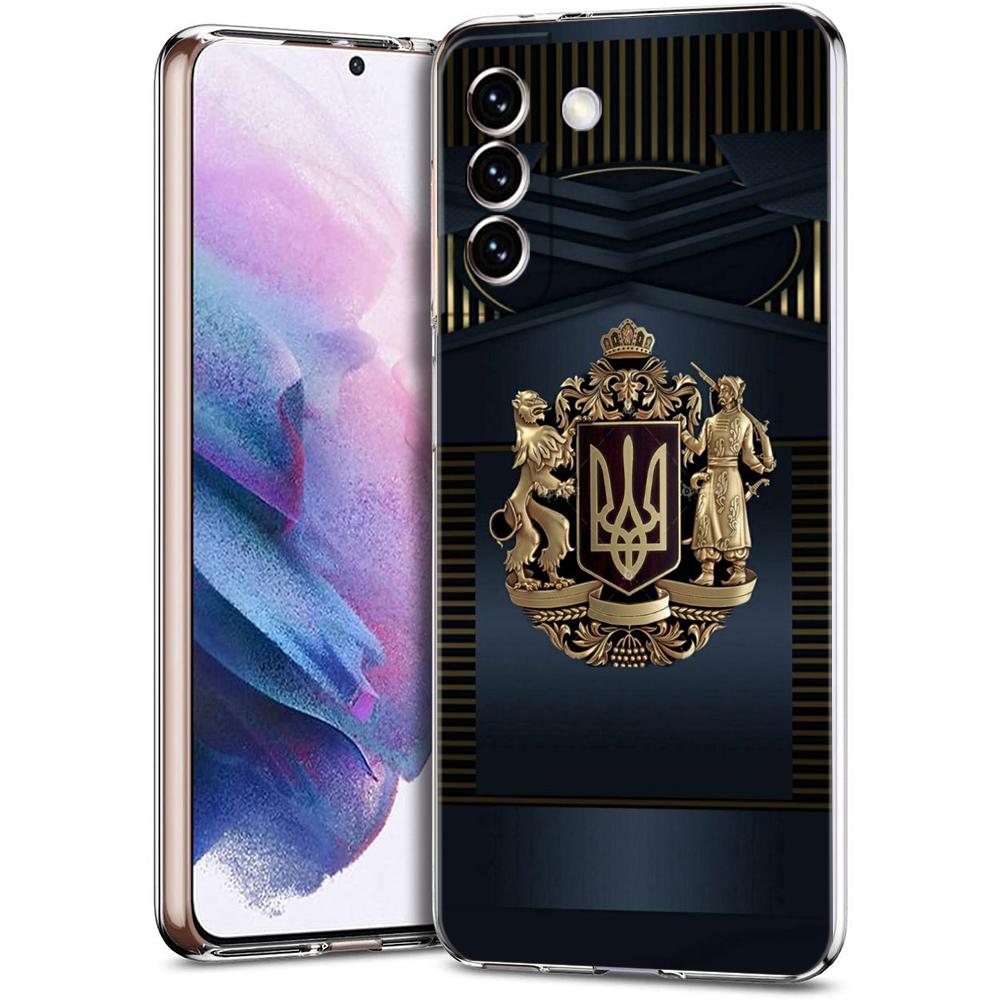 U-Ukraine Flag Phone Case for Samsung Galaxy S23 S20 FE S22 S21 Ultra M21 M22 M32 S10 S10E S9 S8 Plus 5G Transparent Shell Capas
