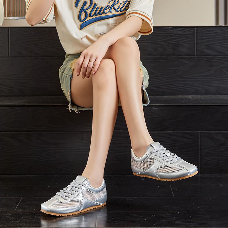 Женские кроссовки сетка летние немецкие тренировочные туфли для женщин большой размер плоские женские туфли