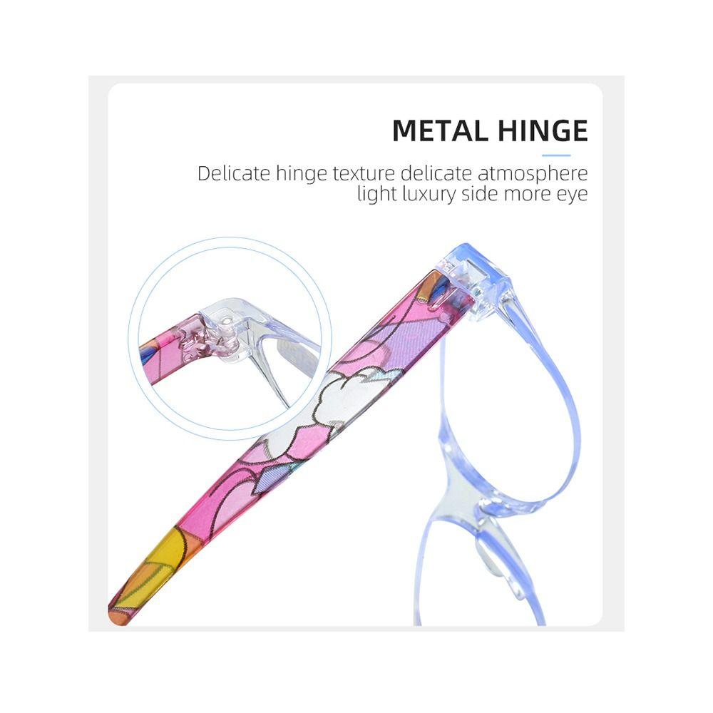 Очки для чтения Маленькие Овальные Анти-синий свет Очки для чтения Цветочные Очки для чтения с Футляром