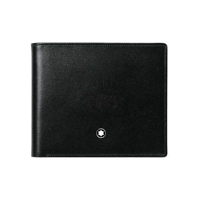 Montblanc Серия Meisterstück Логотип 14 слотов для карт Кошелек-визитница из гладкой кожи Мужской кошелек Черный MB14095