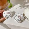 Airpods 1 / 2 Поколение Прозрачный Китти Кошка Личность Средний Палец Чехол для Bluetooth Наушников Защитная Крышка Airpods Pro Пряжка