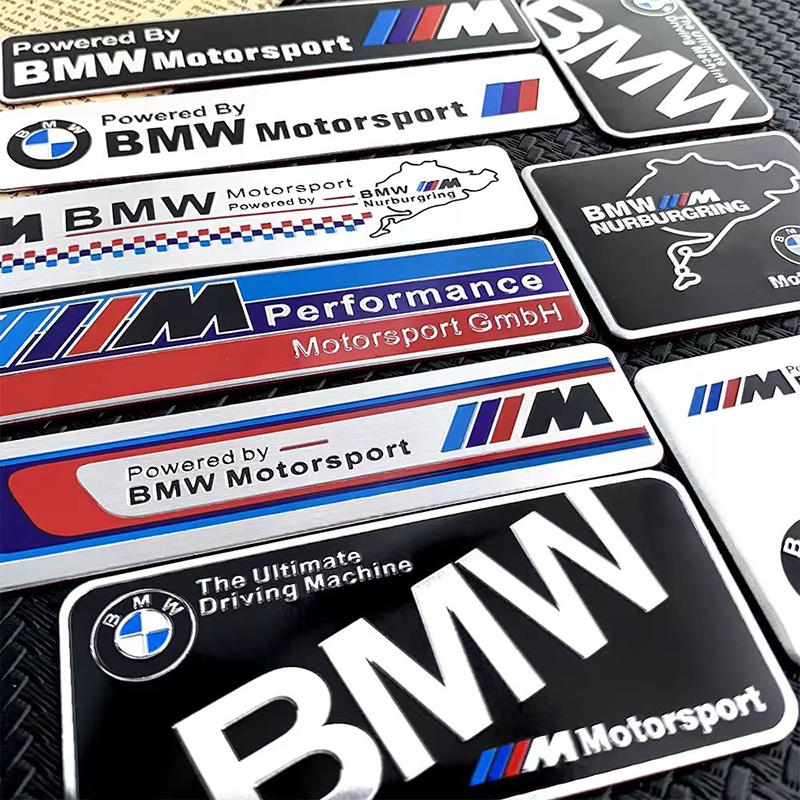 ljqvz9 Car Styling Emblem Aluminum Alloy Car Fender Trunk Badge Stickers For Bmw M E90 E60 F30 F10 E39 E36 F20 G30 G20 E87 E92 E91.