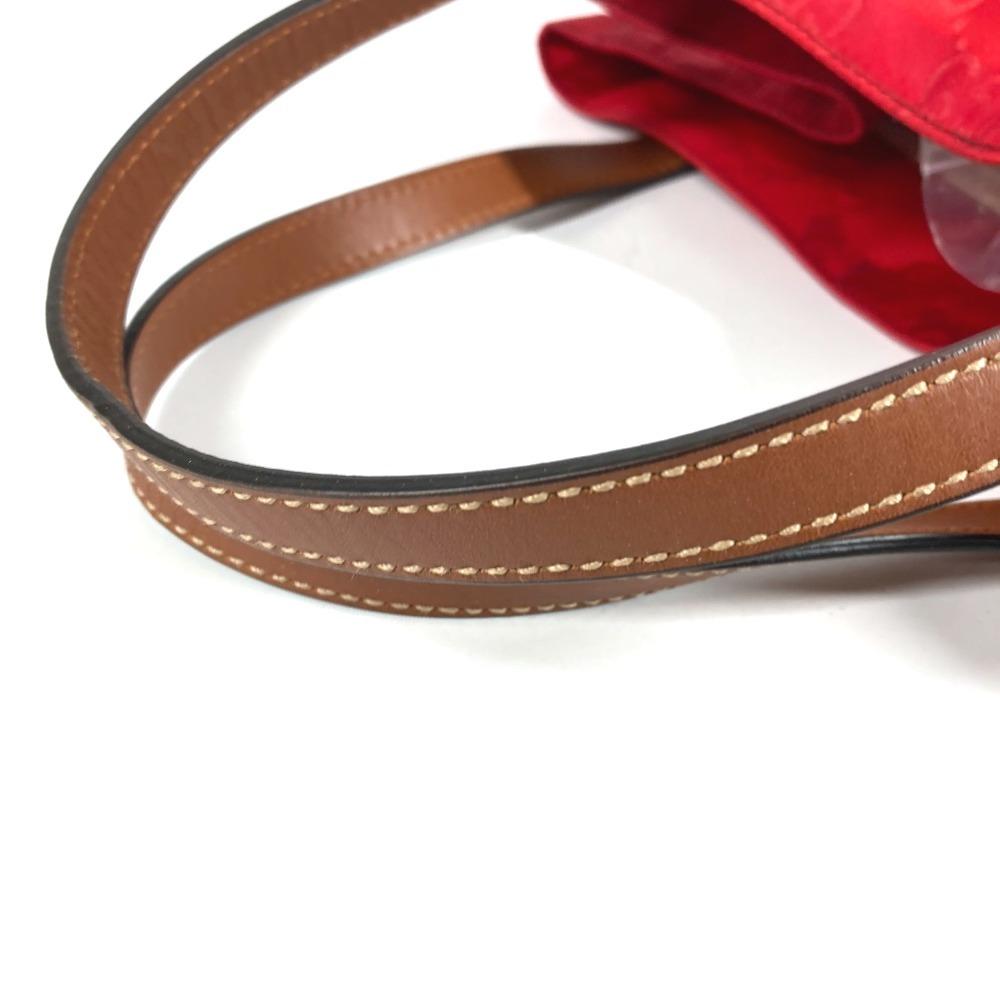 GUCCI 282439 Logo GG Bag Shoulder Bag Tote Bag Shoulder Bag Leather / Nylon Red
