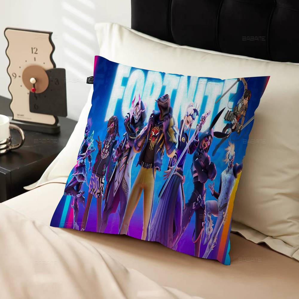 F-Fortnites Gaming Cushion Cover Car Throw Pillow Case For Sofa Car Christmas Gift 40X40Cm 45X45Cm