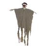 Outdoor Hanging Skull Ghost Halloween Decoration Sound Activated Flying Grim Reaper Skeleton with Light-Up Eyes for Front Yard Patio Lawn Garden Porch