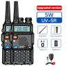 1/2 шт. Рация BaoFeng UV-5R Улучшенная Версия 2200 мАч Двухдиапазонная Дальняя Связь 128 Каналов Портативная Ручная UV 5R Любительская Радиостанция