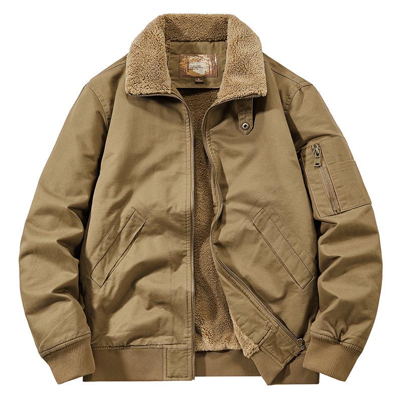 "Men's Casual Plus Velvet Thickened Cotton Jacket - Fashion New Style 1811A"