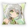 Lesser Lord Kusanali Nahida Pillow Case Antidustmite Pillowcase Invisible zipper silky short plush Sofa cushion cover