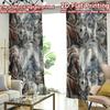 2D FLAT PRINTING 2pcs Curtains (Without Rod) with Wolves Minimalist Chic Curtains Durable Polyester Curtains Present Ldeal for