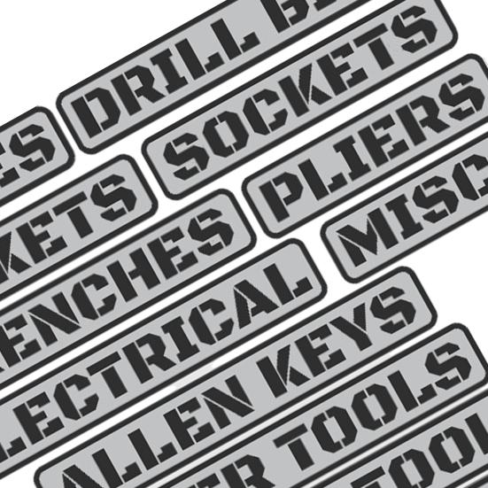 12 шт. Магнитные этикетки для ящика с инструментами Многоразовые 3D-печатные Органайзеры для ящиков с инструментами Аксессуары для стальных ящиков с инструментами, тележек, ящиков, шкафов Организация гаража своими руками