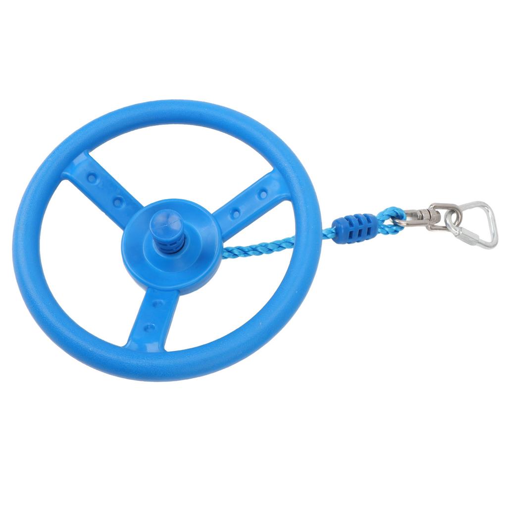 Kids Gym Rotating Wheel Portable Swing Monkey Wheel Set with Rope for Outdoor Indoor Park Blue