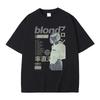 Streetwear Rapper Frank Double Sided Print T Shirt Rap Men's Blond Hip Hop Tshirt Ocean Oversized Women Casual Pure Cotton Tees