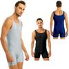 Mens U Neck Sleeveless Wrestling Singlet Gymnastics Fitness Leotard Bodysuit Swimsuit