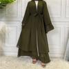 Dubai Abaya Chiffon Fashion Cardigan Muslim For Women Modest Robe Turkey Kaftan Ramadan Arabic Islamic Clothing