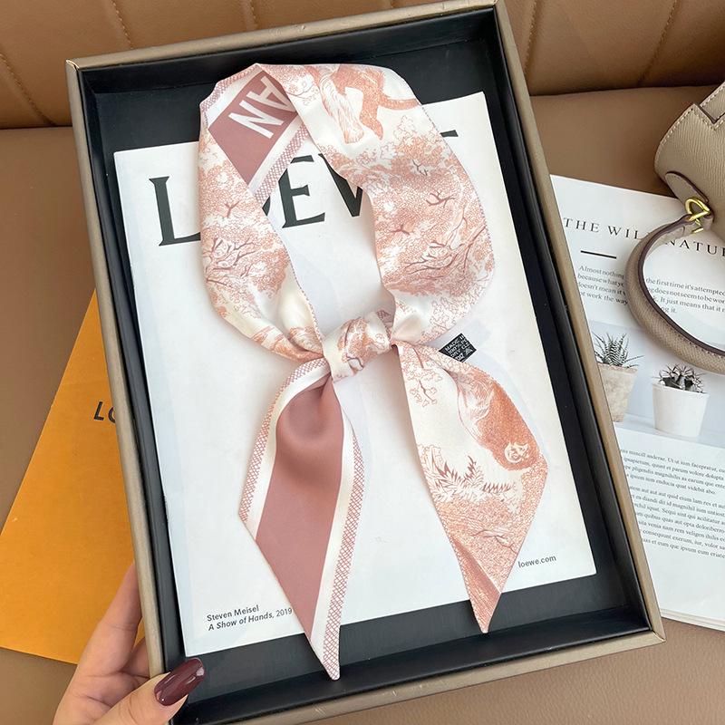 Ретро шелковый шарф для женщин - Универсальный аксессуар для волос и повязка на голову