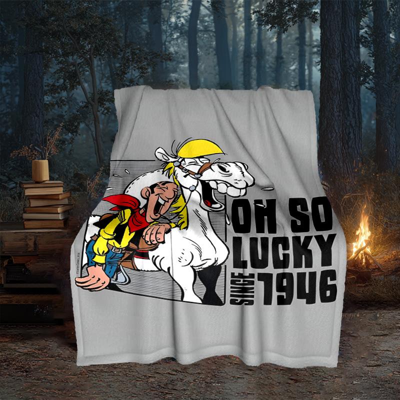 Cowboy Horseback Luke Blanket Flannel Throw for Sofa, Travel, Camping, Livingroom, Office, Chair and Bed Soft and Warm Holiday gifts