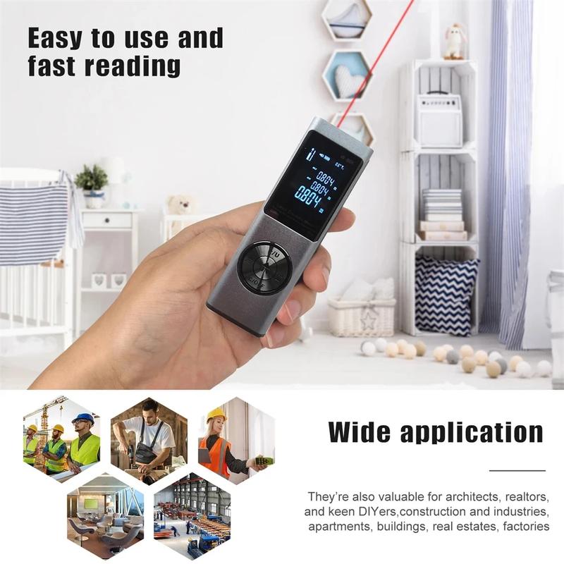 Laser Distance Meter Rangefinder Laser Tape Measure Digital Laser Rangefinder Angle Measure Range Finder Construction Tool