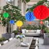 10PCS Waterproof Paper Lantern Ball Jagged Edges Spring Festival Pendant  Chinatown