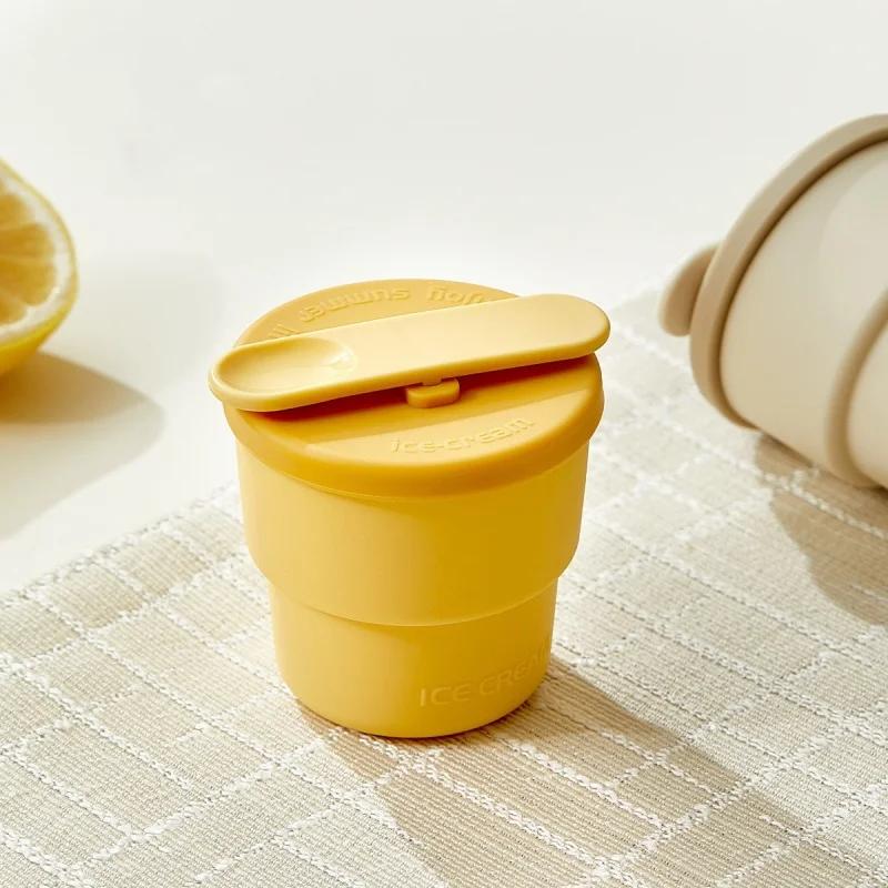 1Popsicle Mold Silicone Ice Cream Mold Cup With Popsicle Stick Food Grade Kid Handmade Ice Cream Maker Summer Bar Tools